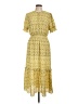Max Studio 100% Polyester Yellow Casual Dress Size L - photo 1
