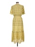 Max Studio 100% Polyester Yellow Casual Dress Size L - photo 2