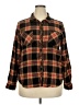 Maurices Plaid Brown Long Sleeve Button-Down Shirt Size XXL - photo 1