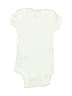 Gerber 100% Cotton Solid Ivory Short Sleeve Onesie Size 0-3 mo - photo 2