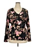 Fashion Bug Black Long Sleeve Blouse Size 2X (estimated) - photo 1