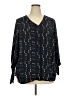 41Hawthorn 100% Polyester Black 3/4 Sleeve Blouse Size 2X - photo 1