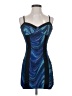 Forever 21 Graphic Blue Cocktail Dress Size S - photo 1