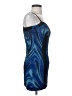 Forever 21 Graphic Blue Cocktail Dress Size S - photo 4