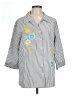 Blair Gray 3/4 Sleeve Button-Down Shirt Size L - photo 1