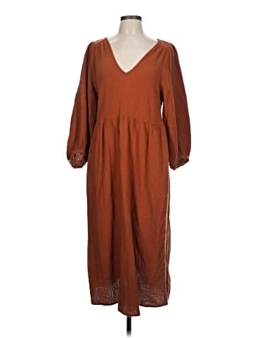 Madewell Lightspun V-Neck Midi Dress (view 1)