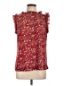 Notations Red Sleeveless T-Shirt Size L - photo 1
