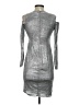 Calvin Klein Metallic Silver Cocktail Dress Size 4 - photo 2