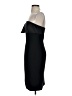 Boutique + 100% Polyester Solid Black Cocktail Dress Size 4 - photo 5
