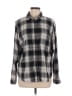 St. John's Bay 100% Cotton Plaid Gray Black Long Sleeve Button-Down Shirt Size XL - photo 1