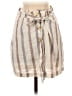 Mine 100% Cotton Stripes Tan Casual Skirt Size S - photo 1