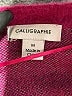 Calligraphie Floral Burgundy Pullover Sweater Size M - photo 7