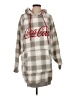 Coca-Cola Checkered-gingham Silver Pullover Sweater Size S - photo 1