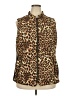 New Directions 100% Polyester Animal Print Gold Vest Size 2X - photo 1