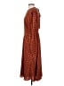 Halogen 100% Polyester Print Orange Casual Dress Size S - photo 5