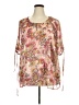 Susan Graver 100% Polyester Pink 3/4 Sleeve Blouse Size 2X - photo 1