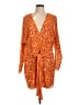 ASOS 100% Polyester Animal Print Orange Cocktail Dress Size 12 - photo 1