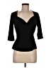 Ideology Black 3/4 Sleeve Top Size M - photo 1