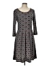 Max Studio Paisley Gray Casual Dress Size L - photo 1