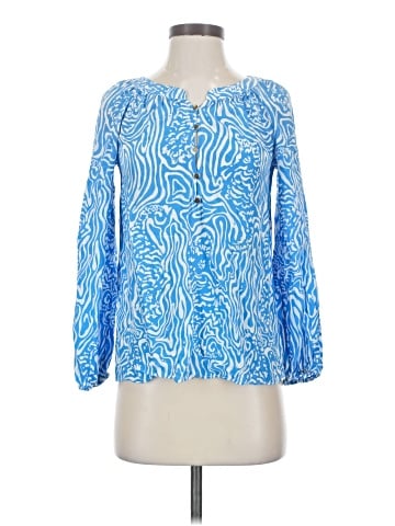 Lilly Pulitzer Long Sleeve Silk Top (view 1)