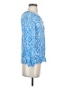 Lilly Pulitzer 100% Silk Blue Long Sleeve Silk Top Size XS - photo 4