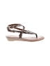 Jessica Simpson Snake Print Brown Wedges Size 7 1/2 - photo 1