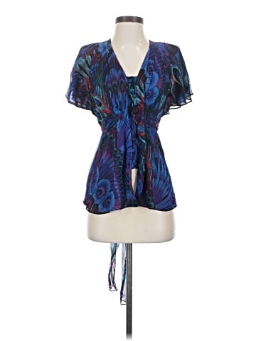 Nanette Lepore Short Sleeve Silk Top (view 1)