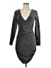 Leith Metallic Gray Cocktail Dress Size M - photo 1