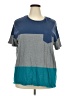 Mossimo Supply Co. 100% Cotton Color Block Gray Short Sleeve Top Size XXL - photo 1