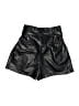 Fashion Metallic Black Leather Shorts Size XL - photo 2