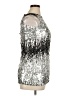 Blush 100% Polyester Metallic Silver Cocktail Dress Size 14 - photo 4