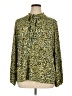 Susan Graver Animal Print Green Long Sleeve Blouse Size XL - photo 1