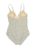 Kona Sol Stripes Ivory One Piece Swimsuit Size M - photo 2