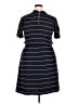 Lacoste 100% Polyester Stripes Blue Casual Dress Size 4X - photo 2
