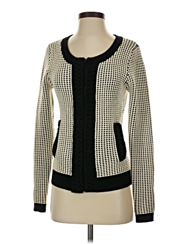 Pink Tartan Wool Cardigan (view 1)