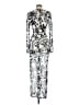 Va Va Voom Graphic Silver Cocktail Dress Size M - photo 2