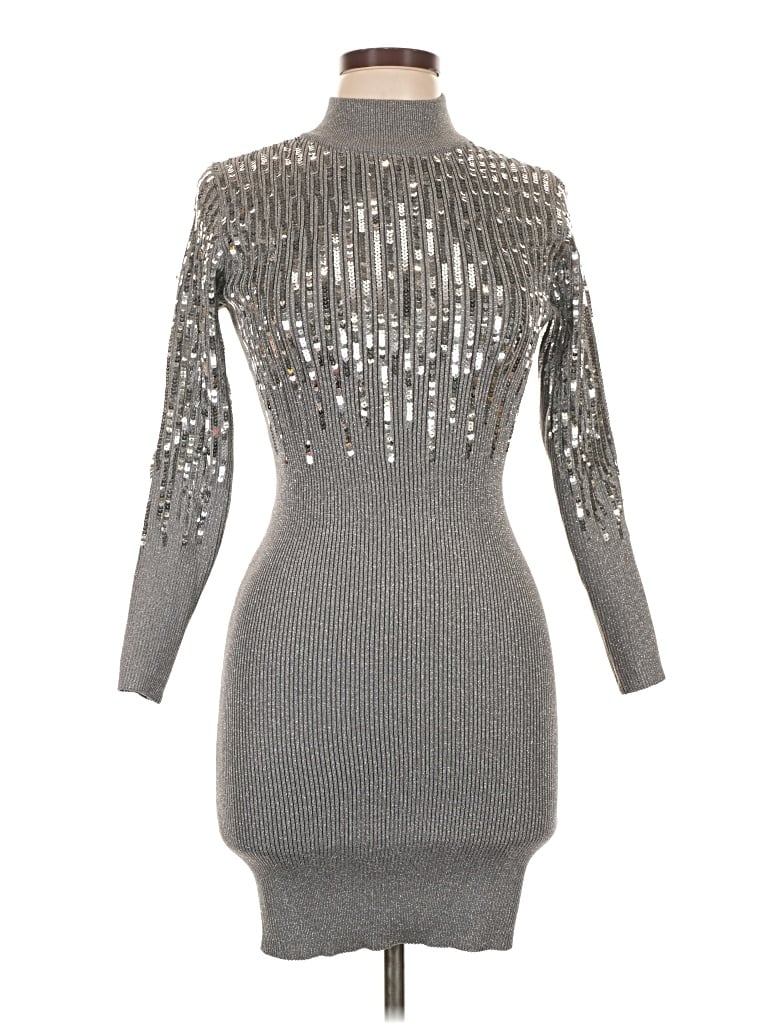 Pre-owned Anna Kay Cocktail Dress In Silver