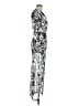 Va Va Voom Graphic Silver Cocktail Dress Size M - photo 4
