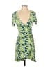 Pull&Bear Print Green Cocktail Dress Size S - photo 1