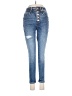 Express Solid Blue Jeans Size 4s - photo 1