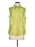CAbi Green Sleeveless Button-Down Shirt Size L - photo 1