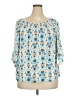 Cato 100% Rayon Blue 3/4 Sleeve Blouse Size 18 - 20 - photo 1