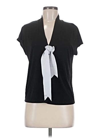 Aqua Short Sleeve Blouse (view 1)