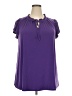 Lane Bryant Purple Short Sleeve Blouse Size 18 - 20 Plus - photo 1