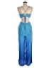 Maaji 100% Viscose Color Block Blue Jumpsuit Size M - photo 2