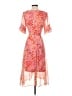 DKNY 100% Polyester Floral Orange Cocktail Dress Size 4 - photo 2