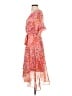 DKNY 100% Polyester Floral Orange Cocktail Dress Size 4 - photo 5