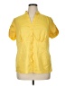 Apostrophe Yellow Short Sleeve Blouse Size 18W - photo 1