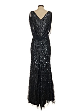 used designer evening dresses Vintage 1940s Beaded Navy Crepe Gown