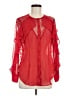 Bisou Bisou 100% Polyester Red 3/4 Sleeve Blouse Size M - photo 1